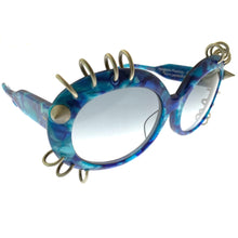 Blue Flashback (Matt)(Acetate) with Rings and Studs<br>ブルーフラッシュバック(マット)(アセテート製)・リングスタッズ付き