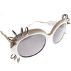 White Beauty (Matt)(Acetate) with Rings and Studs<br>ホワイトビューティー(マット)(アセテート製)・リングスタッズ付き