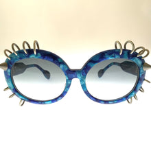 Blue Flashback (Matt)(Acetate) with Rings and Studs<br>ブルーフラッシュバック(マット)(アセテート製)・リングスタッズ付き